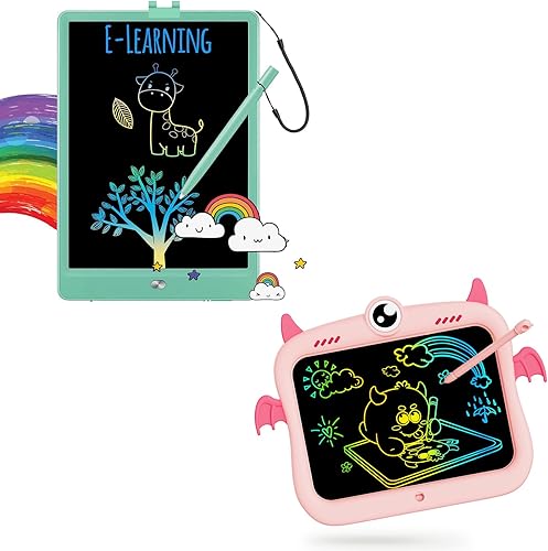 TEKFUN Tableta de escritura LCD colorida de 10 pulgadas + 8.5 pulgadas