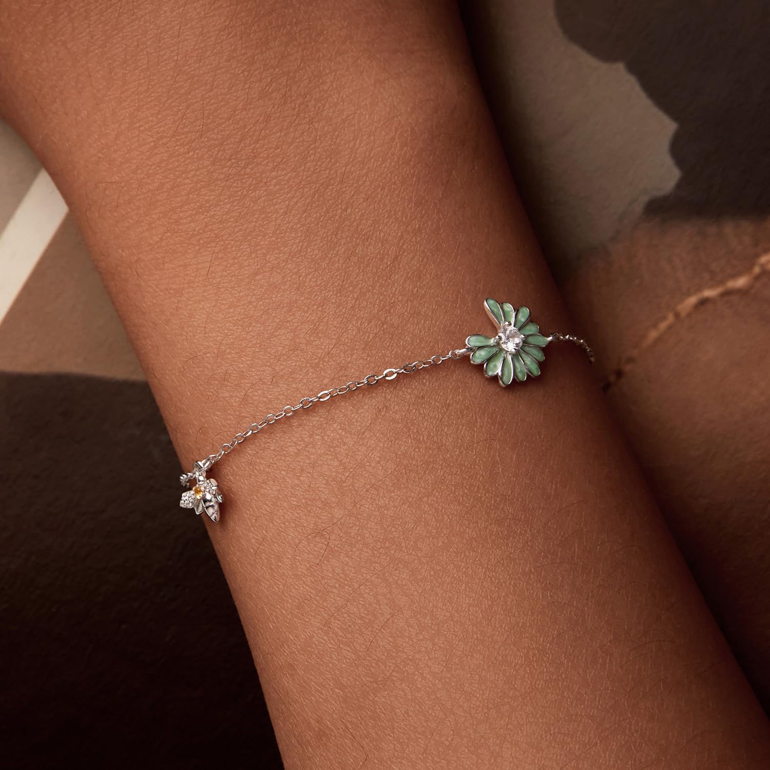 YCTTKDD Pulseras de Mariposa moradas de Plata de Ley S925 para Mujer, Pulsera de Piedra de cumpleaños con Colgante Ajustable, cumpleaños