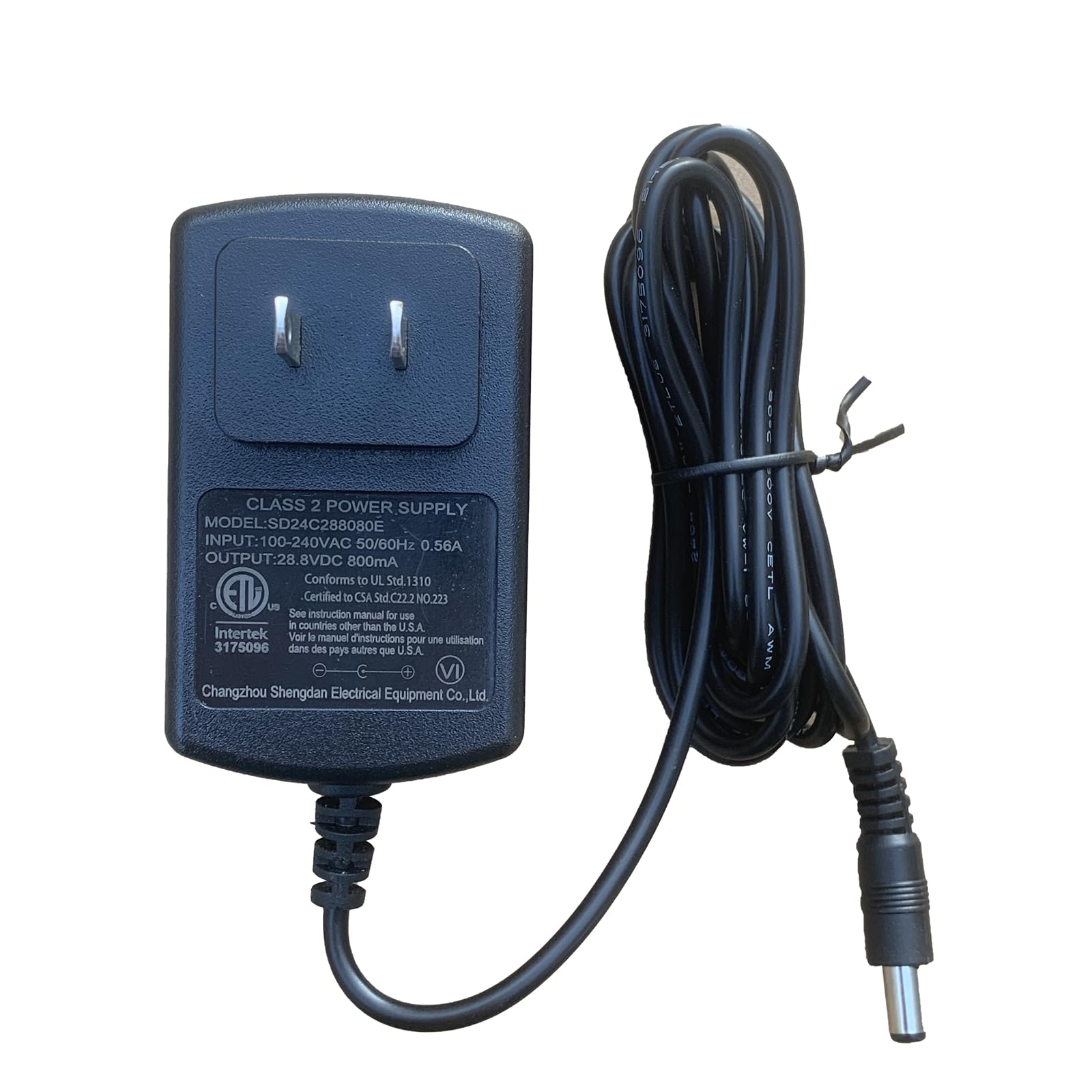 Cargador de coche para niños de 28.8 V 800 mA, cargador de agujero redondo de 24 V con luz indicadora de carga, para una variedad de juguetes eléctricos para paseo en carro de bebé, adaptador 4