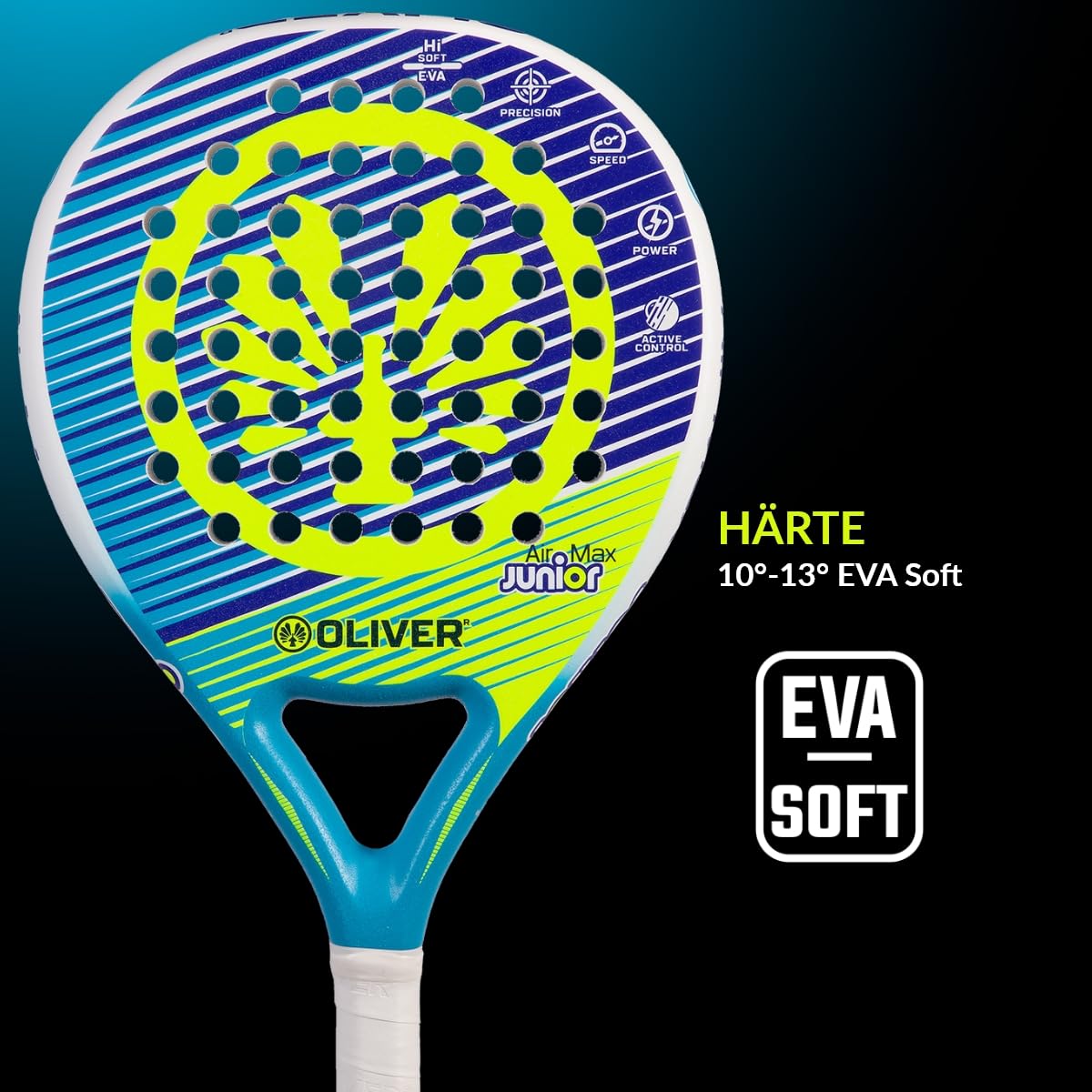 Oliver Padel Schläger für Kinder & Junioren - Padel Tennis Schläger Anfänger - Kids - Eva Soft - Leicht - 310 Gramm - Air Max Junior