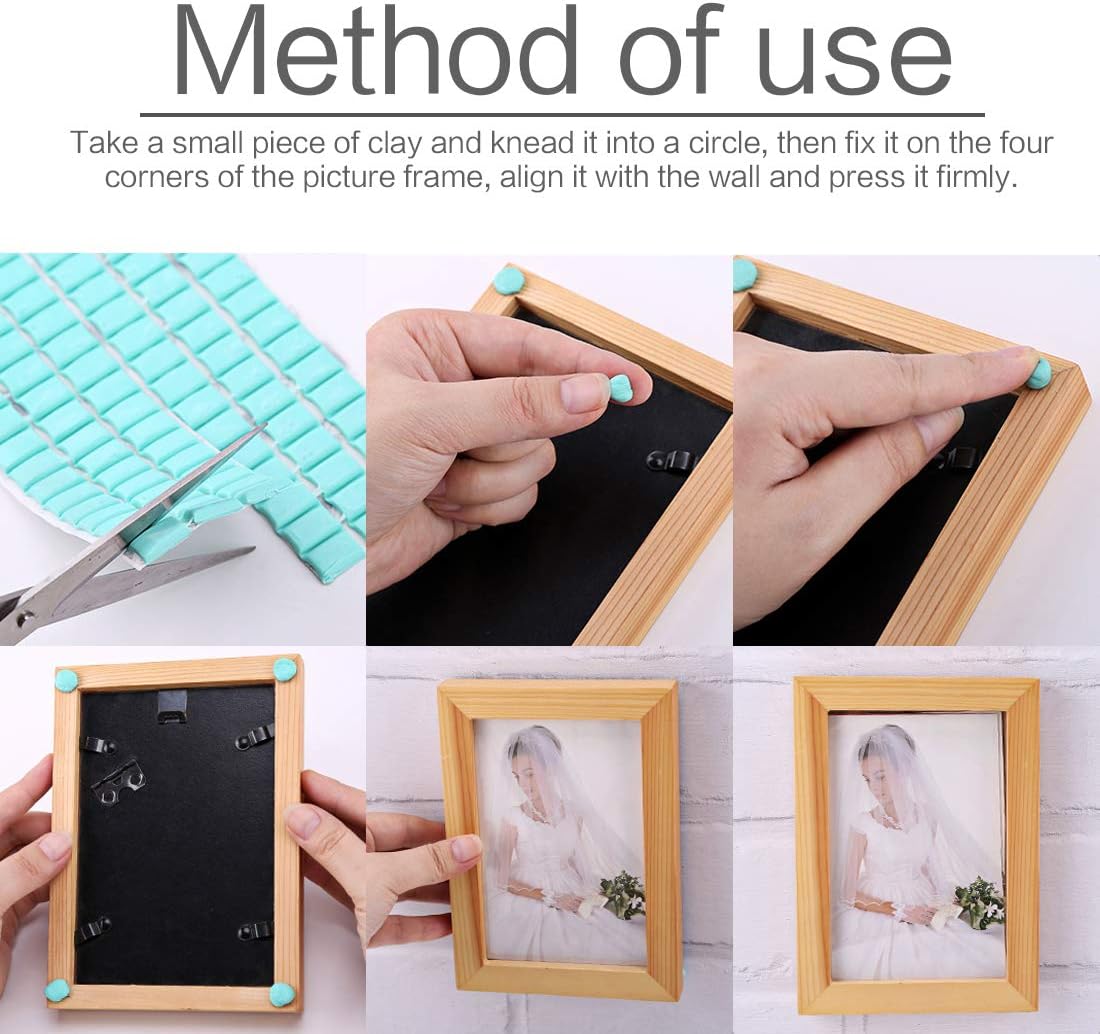 204 Pieces Adhesive Putty Reusable Multipurpose Mounting Tacky Putty for Hanging Pictures Poster Art Photography