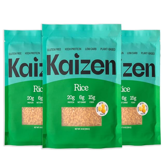 Kaizen Low Carb Keto Rice - Gluten-Free High Protein 20g Keto Friendly Plant Based Made with High Fiber