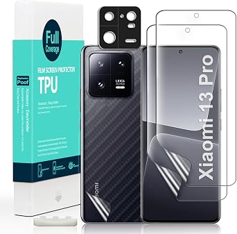 Ibywind for Xiaomi 13 Pro 5G Screen Protector,2-Pack,Hydrogel Film with Camera Lens Protector,Easy Installation Tool,Bubble-Free,Fingerprint Unlock Compatible,Anti-Shatter,Anti-Scratch