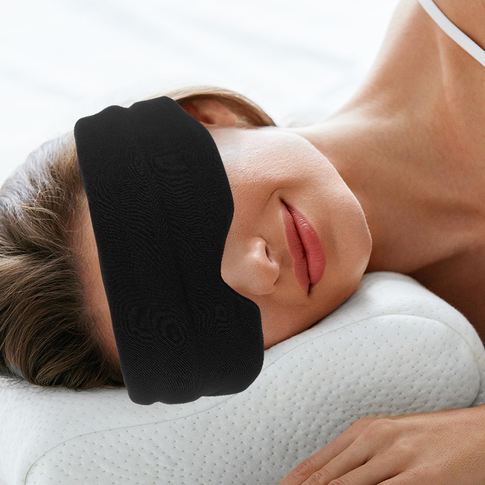 2 Piezas Antifaz para Dormir de Algodón Modal Bloqueo de Luz y Ajuste Ergonómico, Cómodo para Hombres y Mujeres Durante la Siesta y Viajes de Verano