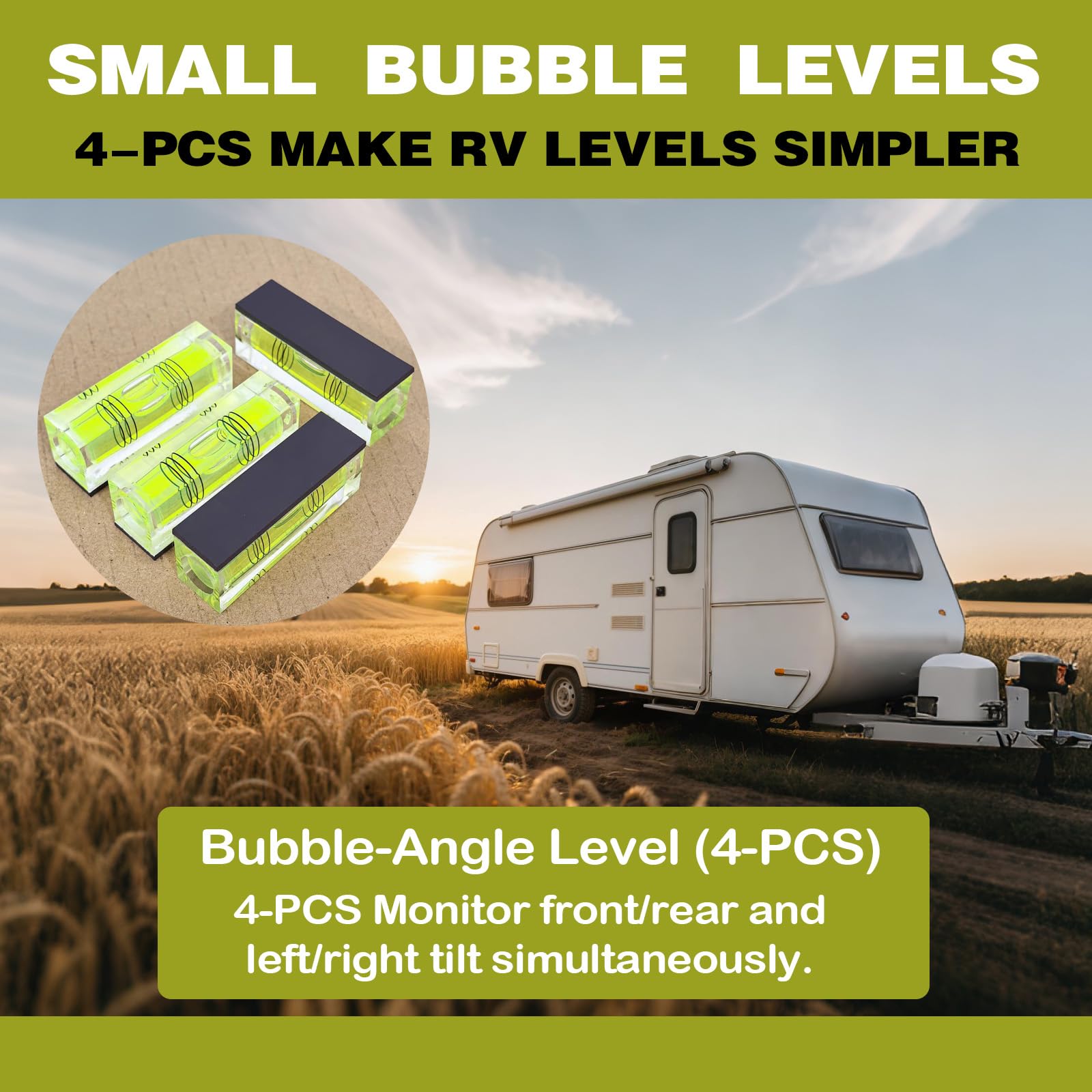Magnetic Mini Bubble Levels - 4 Pack -7