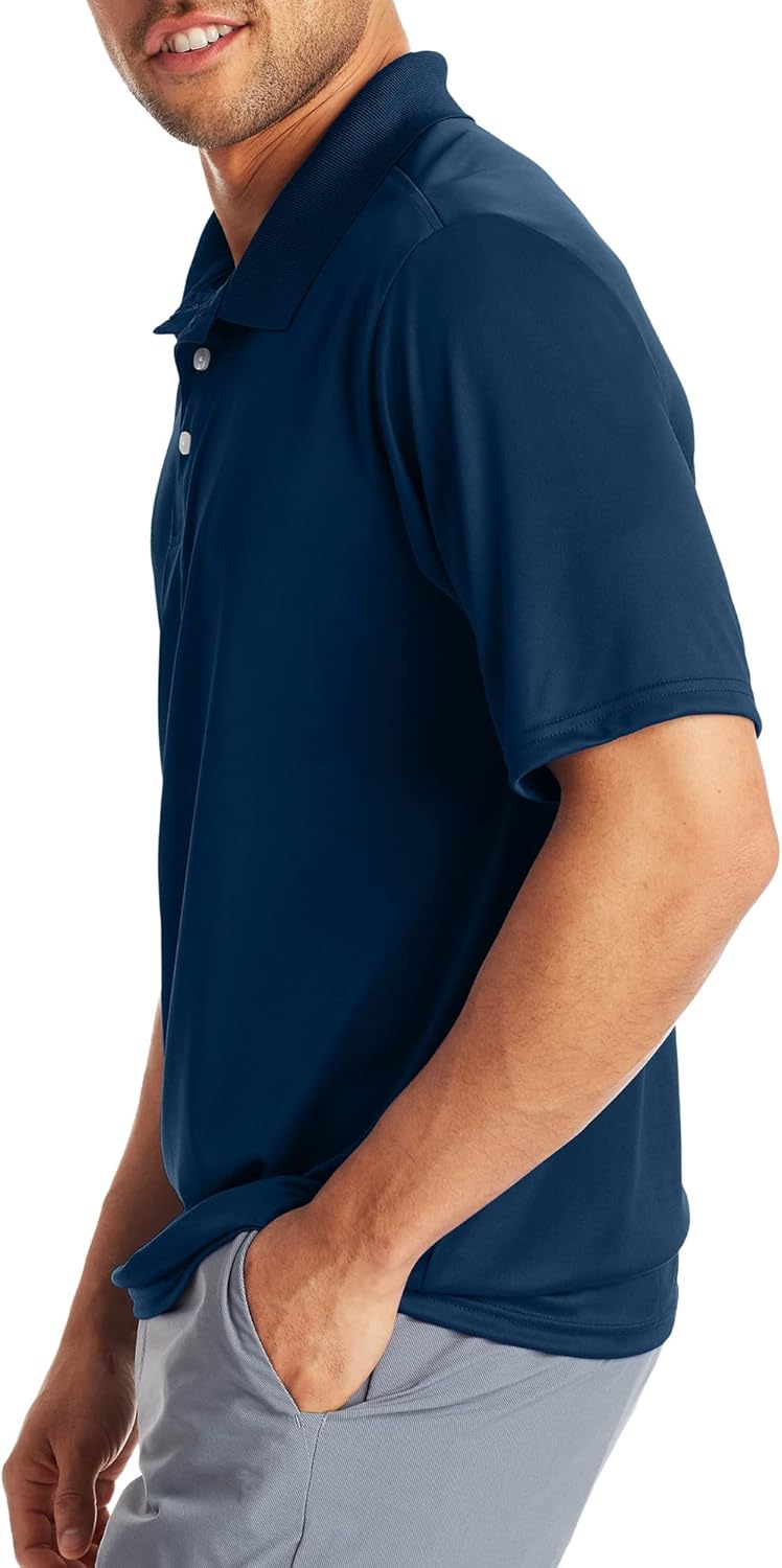 Vista 3 de Hanes playera estilo polo Cool DRI para hombres
