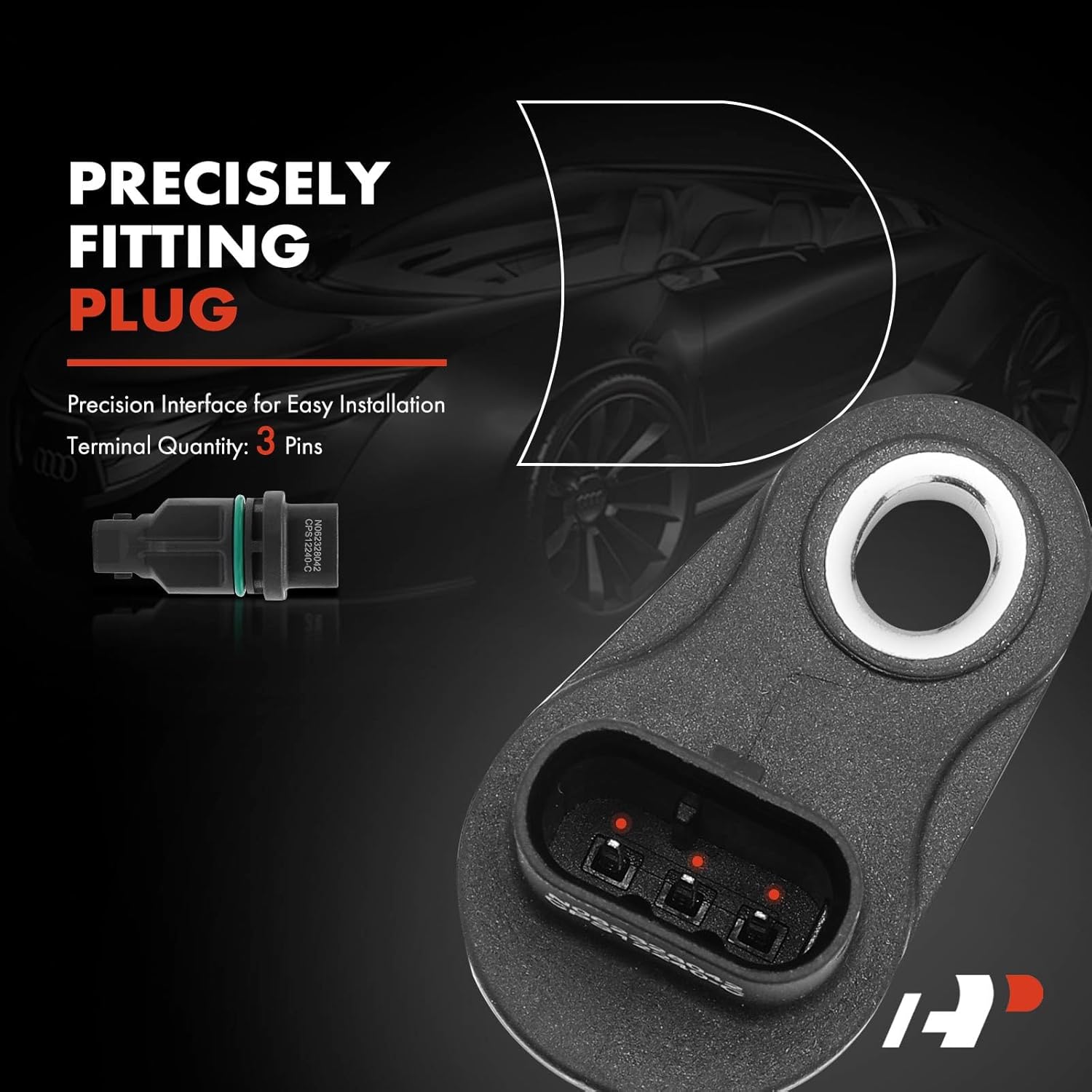 A-Premium Engine Crankshaft Position Sensor Compatible with Jeep Wrangler 2019-2021, Cherokee 2019-2021, Renegade 2019-2020 & Fiat 500X 2019-2020 & Alfa Romeo Giulia 2017-2021, Stelvio 2018-2021