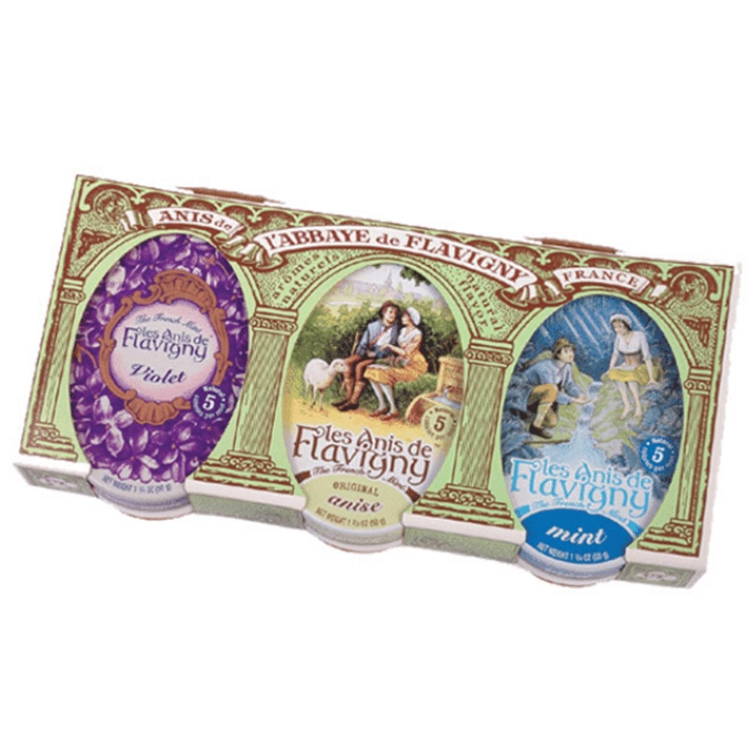Les Anis de Flavigny Candy Gift Set (Anis, Mint, Violet)