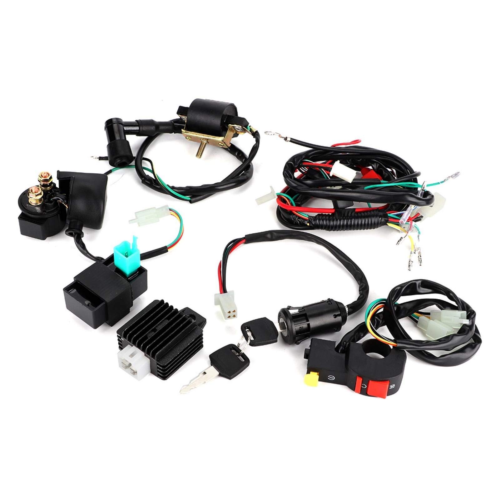 Yctze per Cablaggio Dirt 250 Cablaggio Completo per avviamento rapido Dirt Bike PITPRO 50 accensione per Dirt Bike Cablaggio accensione
