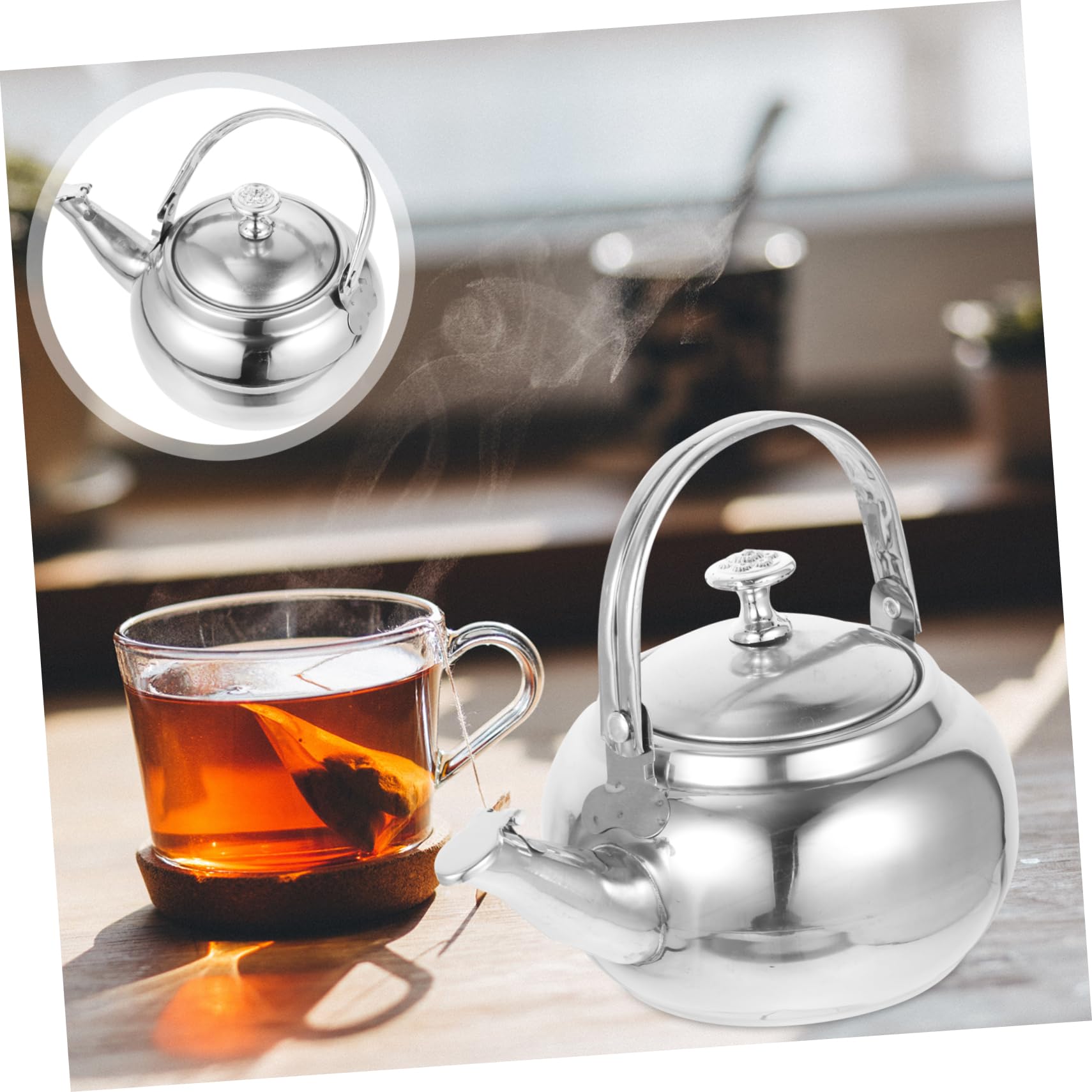 HEMOTON 10 colini in acciaio inox per infusore per tè, bollitore e teiera, per la primavera, per la teiera e la ristorazione, per casa, ufficio, caffetteria, negozio