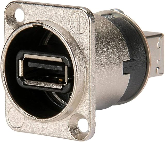 Neutrik NAUSB-W USB A to USB B Chassis Mounting Coupler