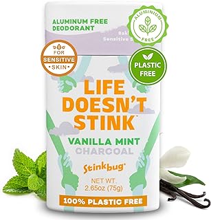 Sponsored Ad - Stinkbug Naturals Organic Plastic Free Sensitive Skin Deodorant Stick with Vanilla Mint, Coconut Oil and Ac...
