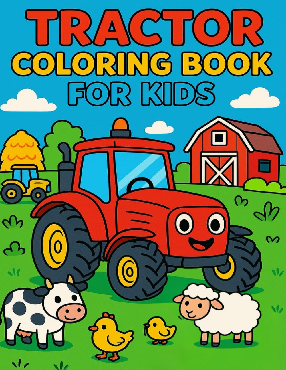 Tractor Coloring Book for Kids Ages 3–7: 50 Fun Pages with Big Tractors, Farm Vehicles, Animals & Activities: Learn, Play & Color Tractors, Farm ... Animals and Simple Interactive Activities