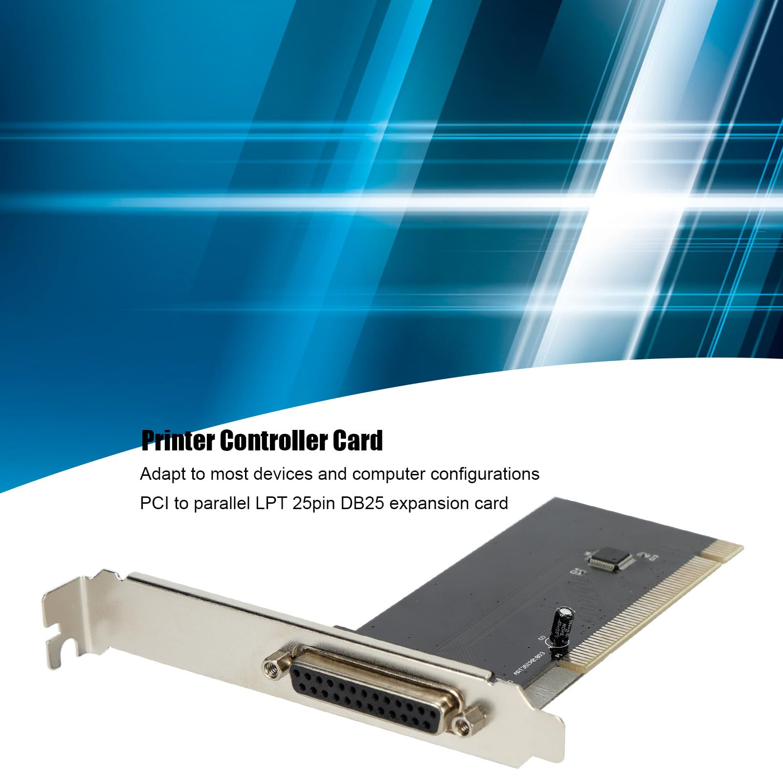 Garosa PCI to Parallel LPT 25pin Adapter, Plug and Play, Driver Support for Windows, for Most Devices and Computers, with Standard PCI Interface, No Jumper Switch Required