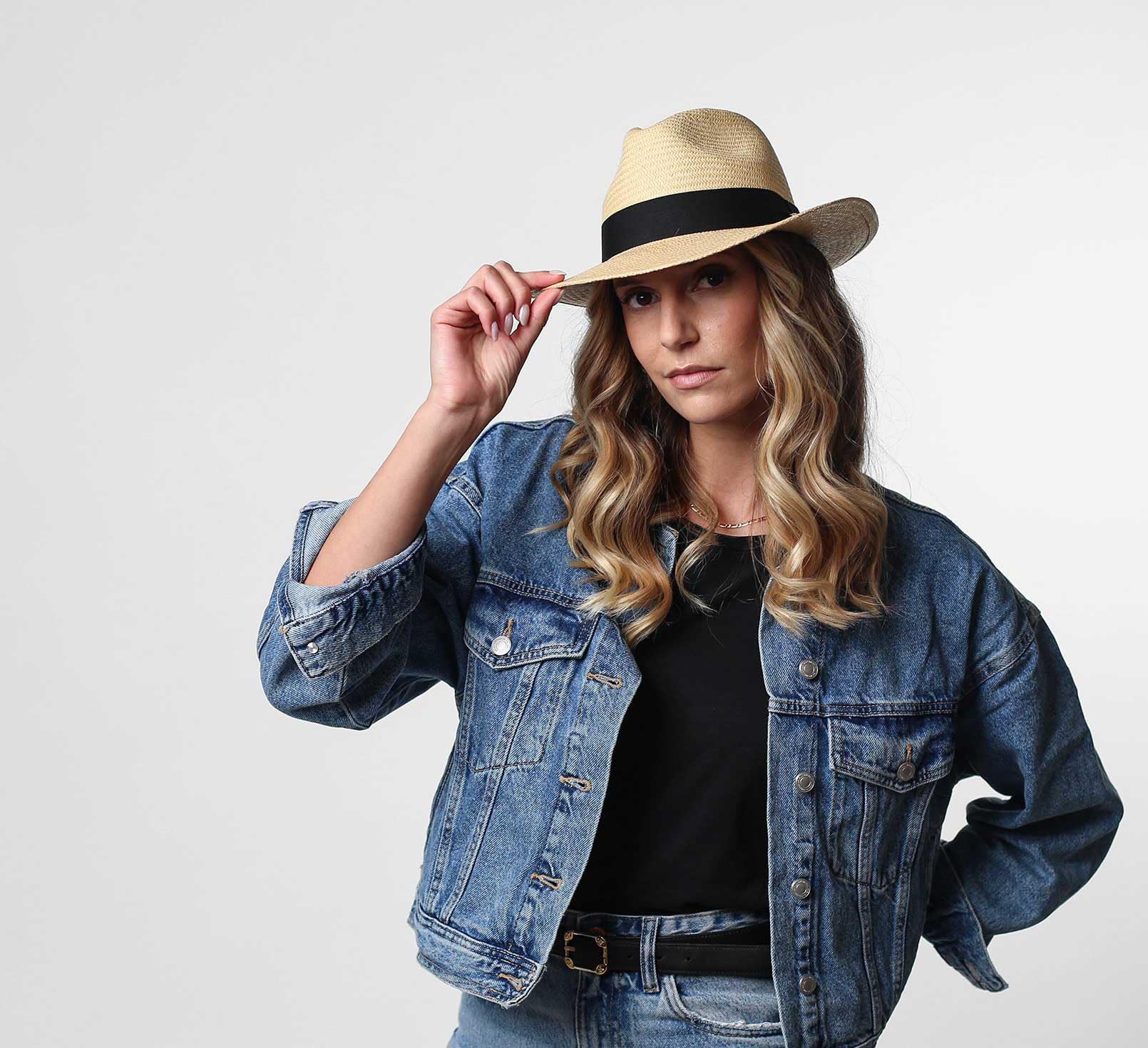 Authentique Chapeau Panama, tressage Traditionnel en Équateur Large Bord, Homme ou Femme Havana Fedora