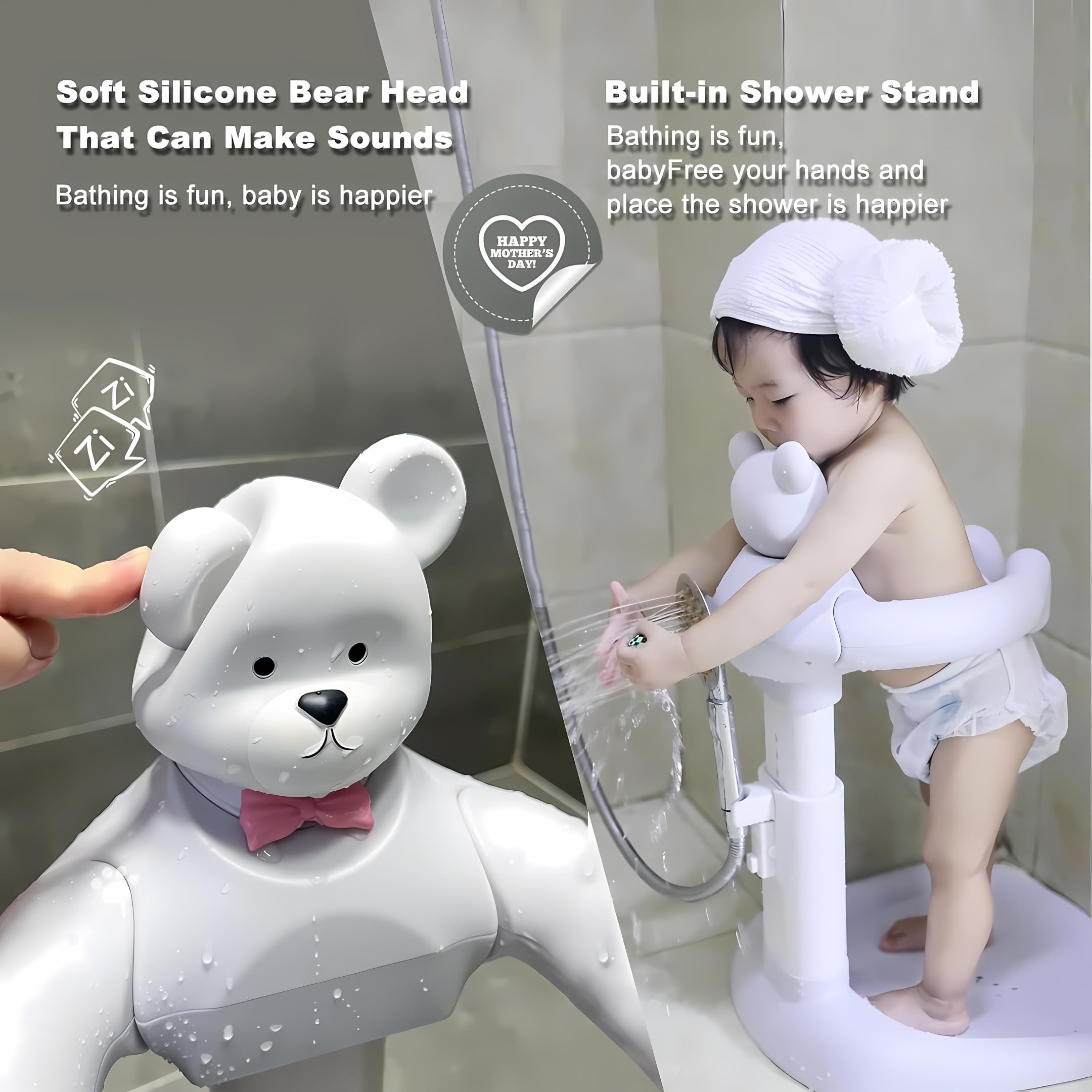 OBABY Newborn Baby Bather Foldable/ Reclining/ Quick dry/ Portable/ Soft cushion/ Non-slip 3 Position Adjustable, Printed and Colorful Infant Bather for daily use. (0-18 Months) (PINK STANDING, BABY BATH CHAIR) - Image 2 thumbnail