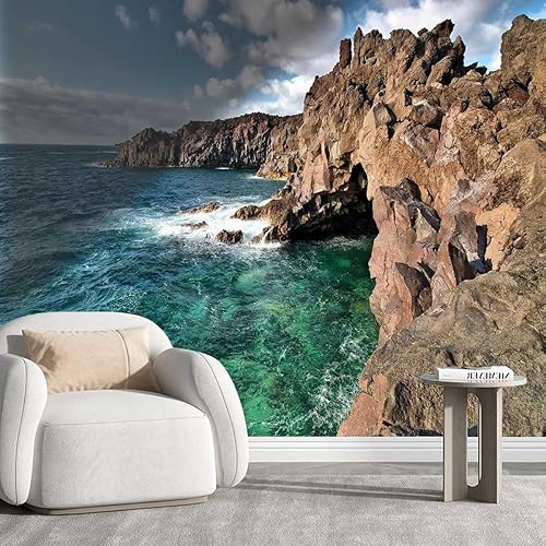 Papel de contacto para despegar y pegar, estilo bohemio, vista a la playa, papel tapiz para cocina, costa, se adhiere a la pared, apto para