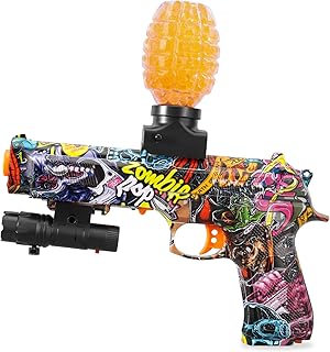 Electric Gel Gun Blaster Automatic Splatter Eco-Friendly Splat Gun with 10,000 Gel Balls for Outdoor Activities, able to Shoot 12 Rounds per Second