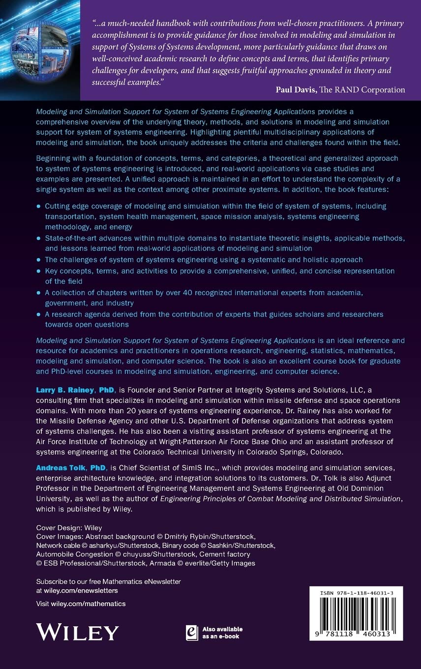 Modeling and Simulation Support for System of Systems Engineering Applications