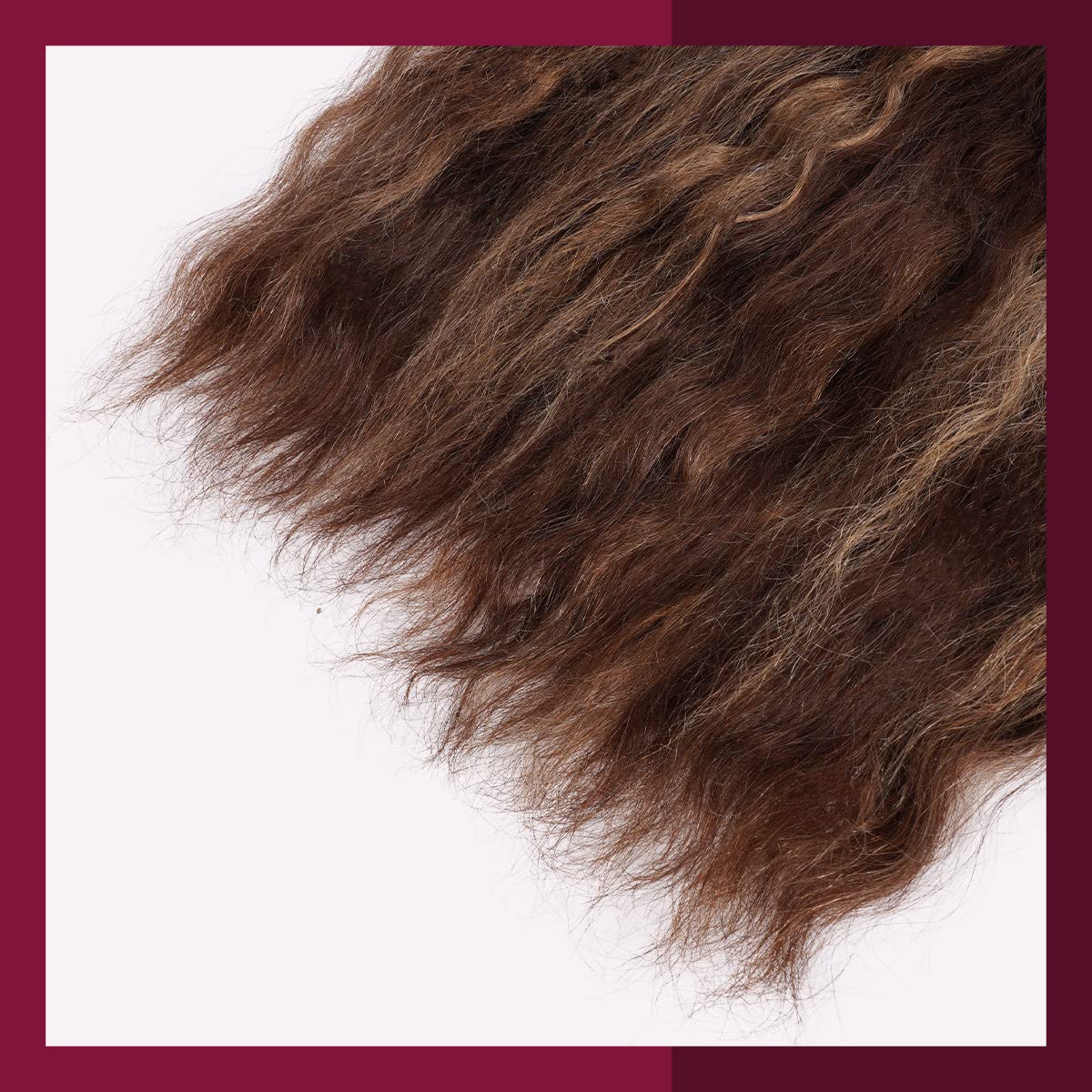 Starlet Virgin Human Hair Wet and Wavy Super Bulk Extensions for Micro Braiding, 20 Inch, 200g, 4 Bundles, Medium Brown & Honey Blonde (Piano Highlights, P4/27)