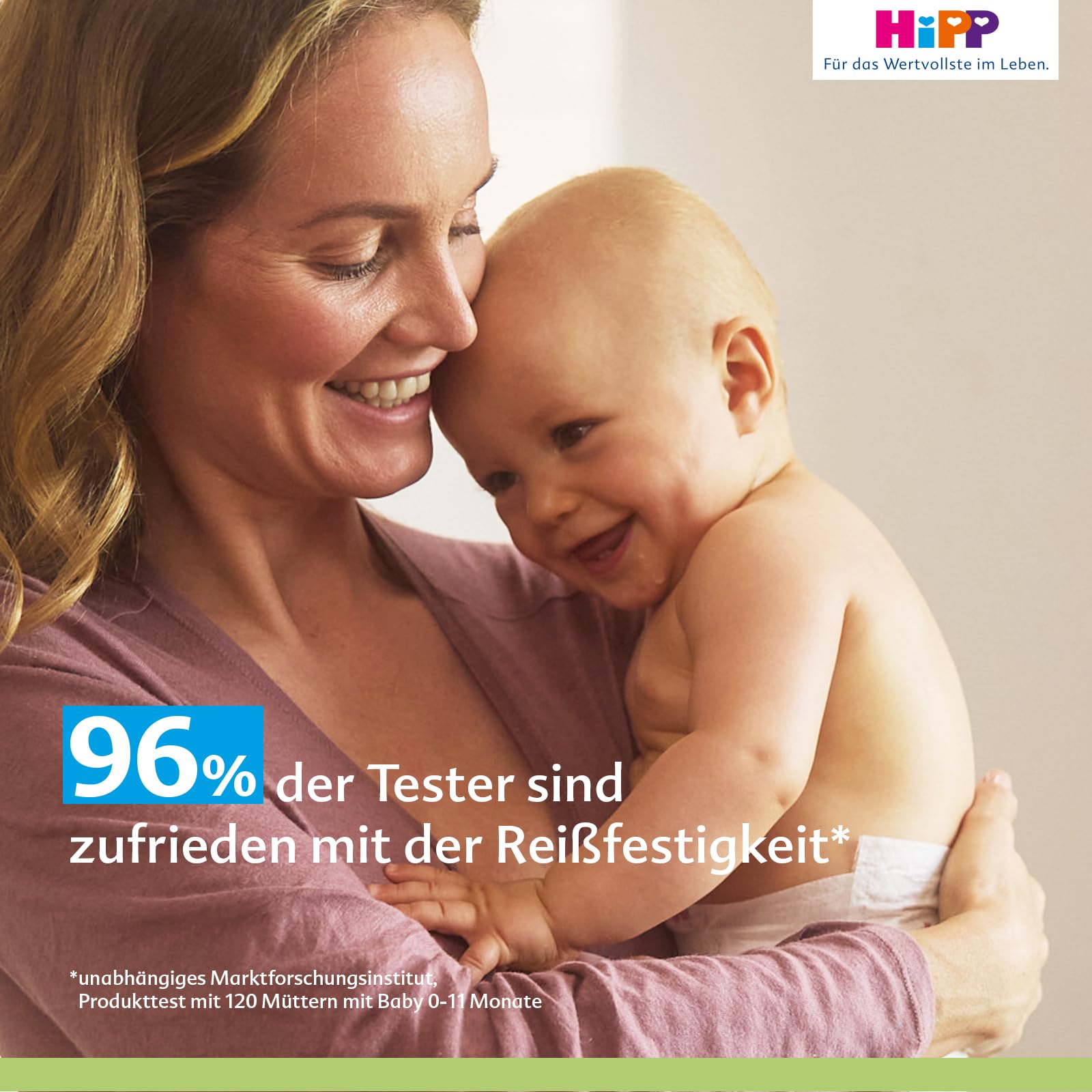 HiPP Soft & Pur - Toallitas húmedas (864 unidades (18 x 48) de alta tolerancia al 99,9% de agua, sin perfume, ideal para la piel seca y sensible del bebé, incluso para la dermatitis atópica