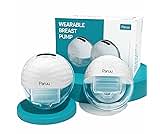 Paruu P10 Hands Free Breast Pump Wearable, 338mmHg Strong Suction, Low Noise, 4 Modes & 9 Levels, Electric Breast Pump Portable, Smart Display, 19/21/24/28mm Insert/Flange, 2 Pack (White)