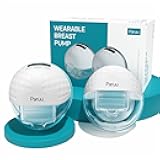 Paruu P10 Hands Free Breast Pump Wearable, 338mmHg Strong Suction, Low Noise, 4 Modes & 9 Levels, Electric Breast Pump Portable, Smart Display, 19/21/24/28mm Insert/Flange, 2 Pack (White)