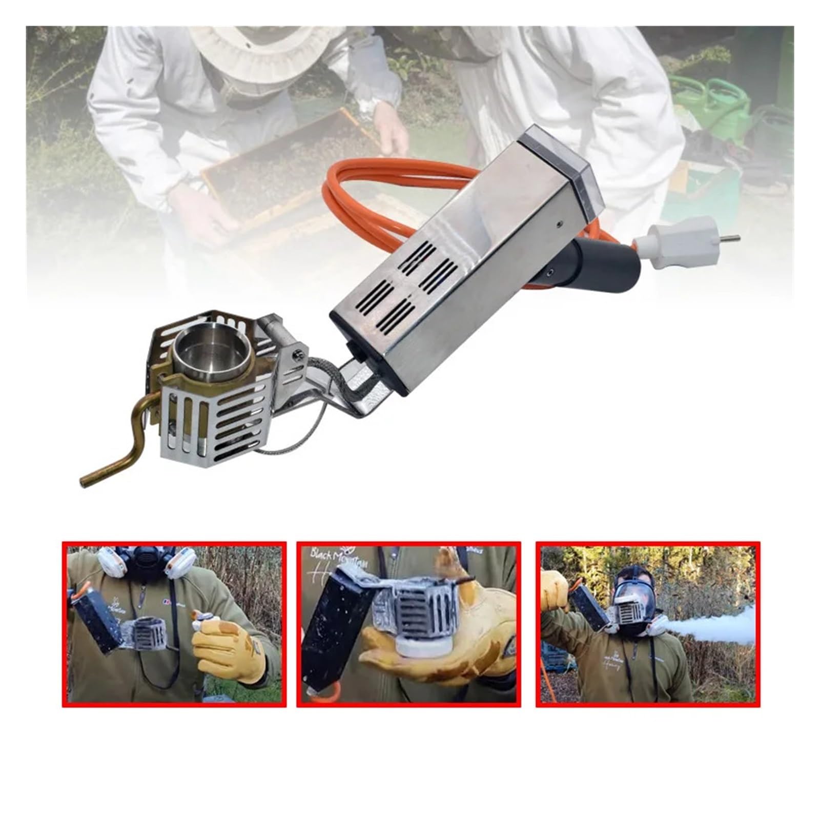 Bienenverdampfer Oxalsäure-Varroa-Milbenbehandlungsverdampfer Oxalsäure-Sublimator Imkereiausrüstung for Imker ,Langlebiges Material