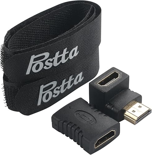 Miniatura 5 de Postta Cable HDMI (30 pies), cable HDMI de 2.0 V con 2 bridas de cables+2 adaptadores HDMI de piezas compatibles con 4K 2160P, 1080P, 3D, retorno de