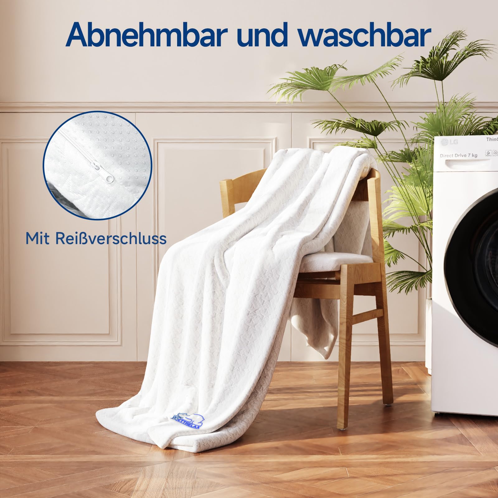WOWTTRELAX Gelschaum Matratze Topper 140x200 cm 6cm hoch | Soft-Touch abnehmbare Matratzenbezug, deutschem Qualitätsstandard, Öko-Tex Zertifiziert