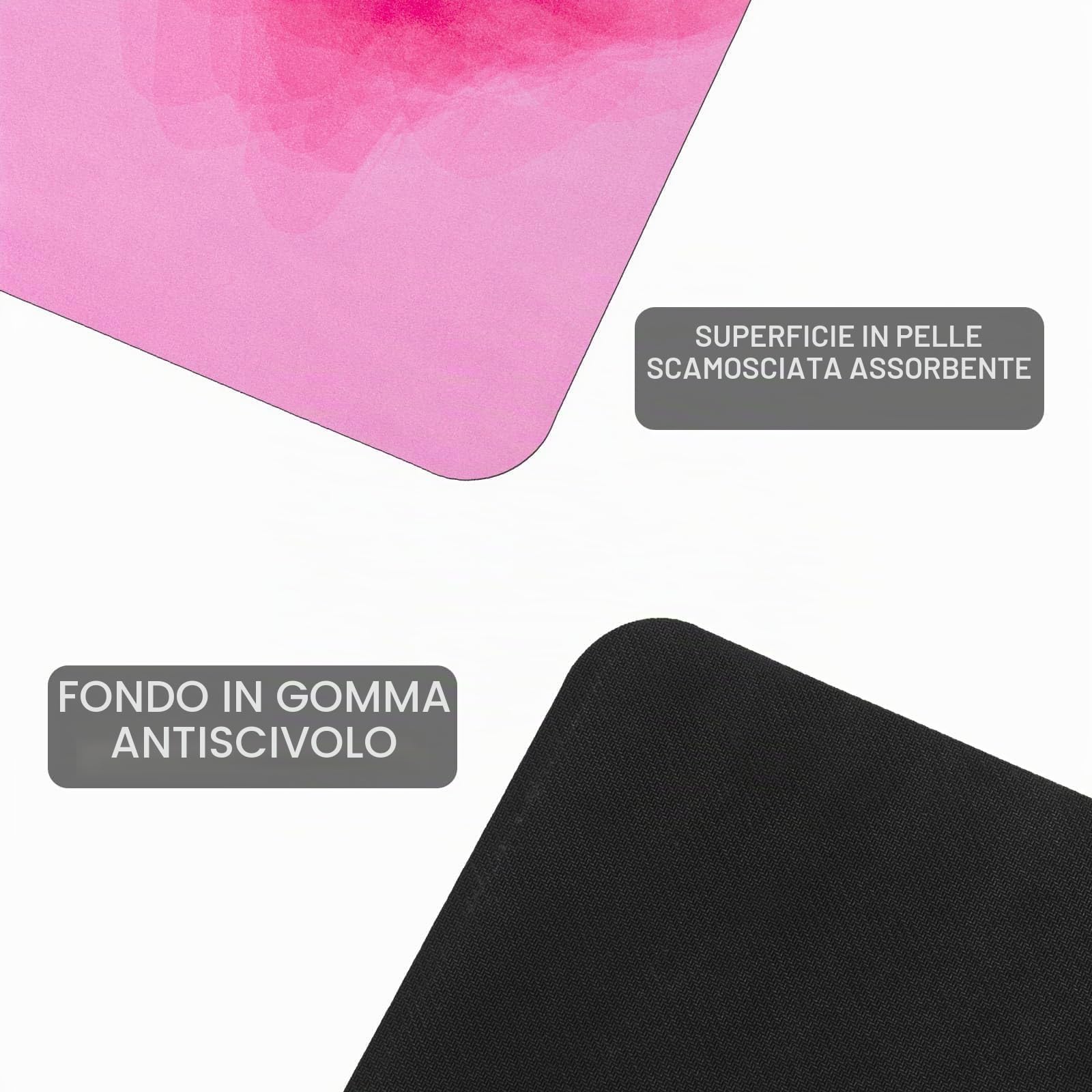 Tappetino da Viaggio per lo Yoga, Tappetino Pieghevole Antiscivolo da 1,5 mm per Pilates Palestra Stretching, Assorbe il Sudore, 183 x 61 cm