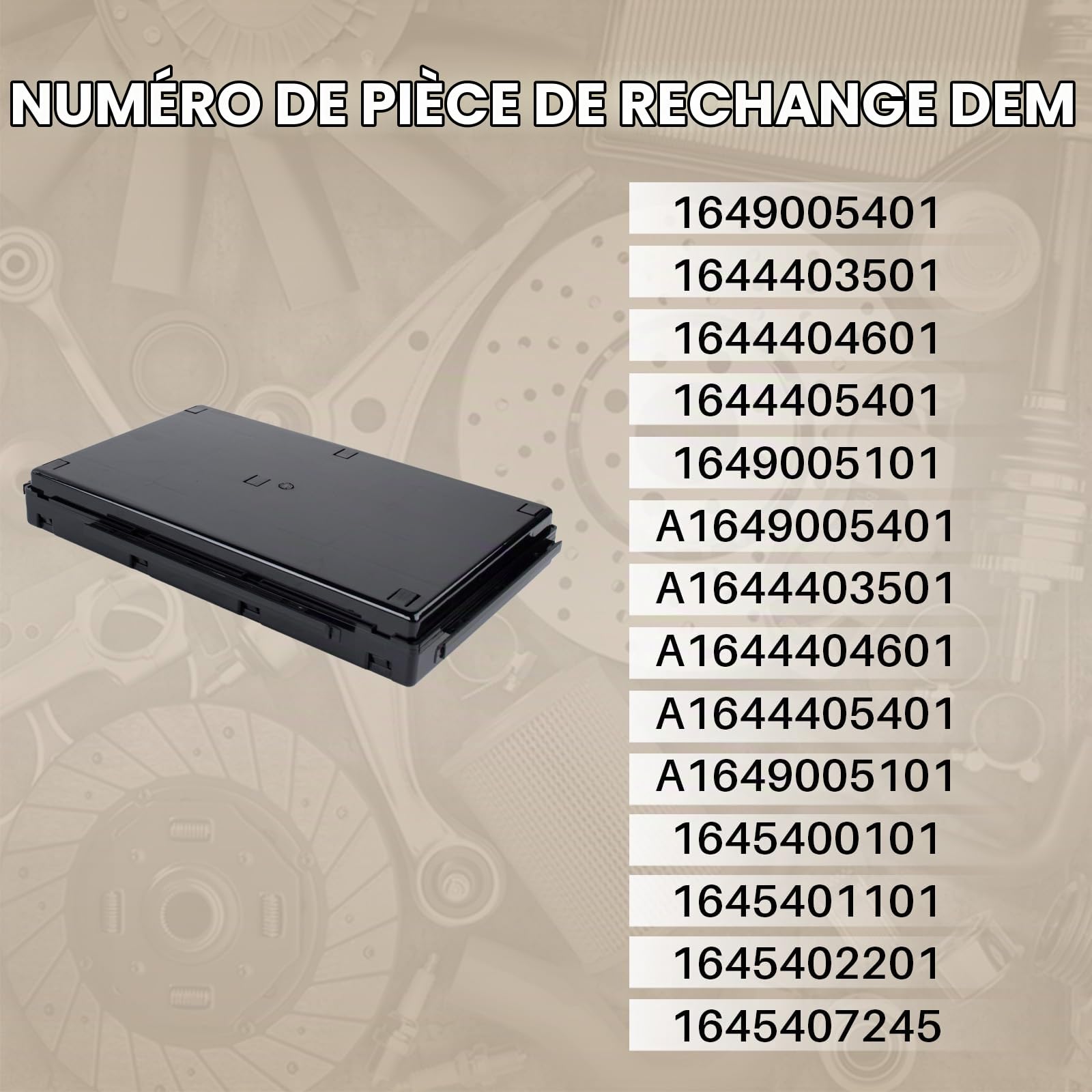 Module de commande SAM avec module de suivi de remorque compatible avec R350 ML320 ML350 ML450 ML550 ML63 GL320 GL450 GL550, référence 1649005401 1649005101