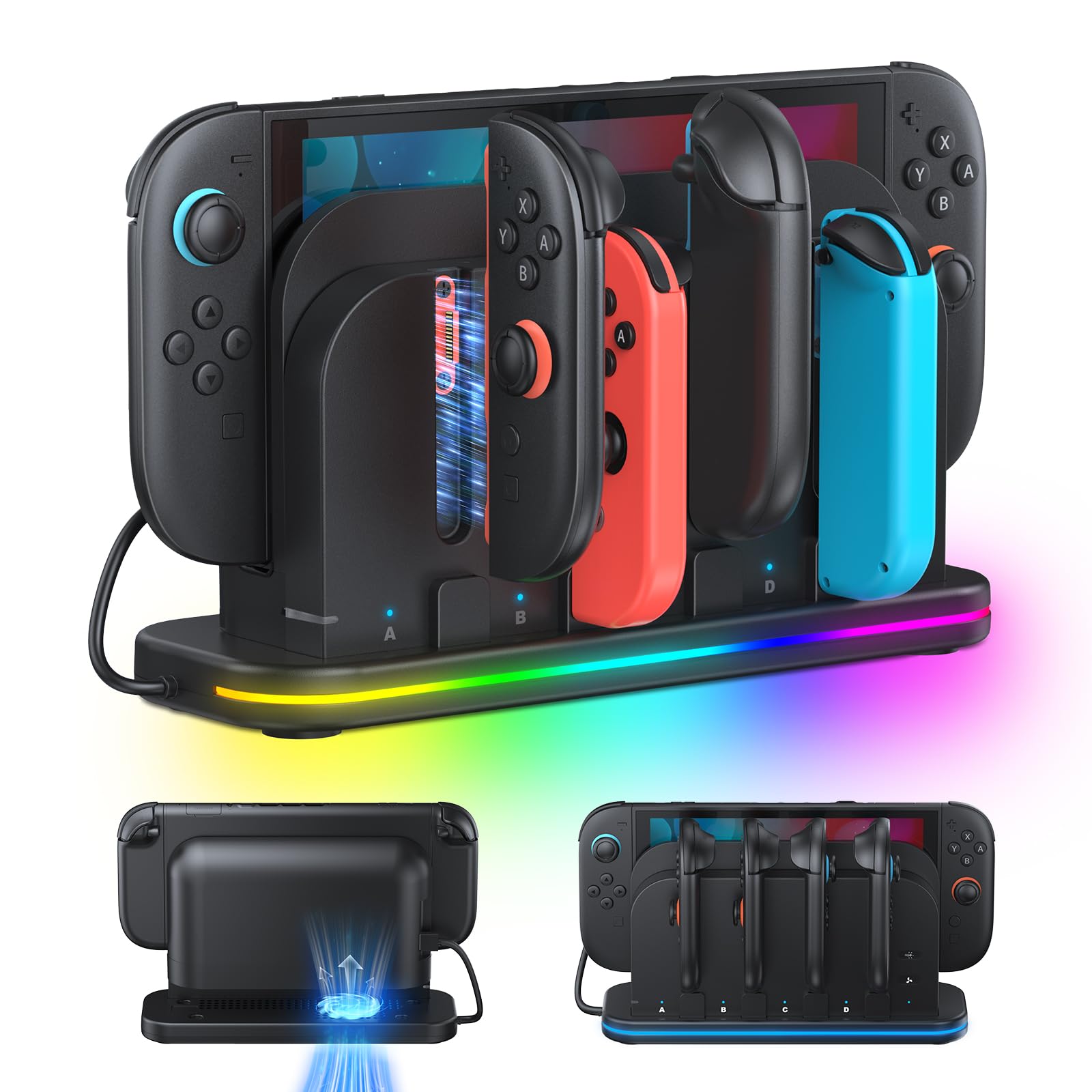 Amazon.com: RGB Charger Dock for Nintendo Switch 2 2025- with