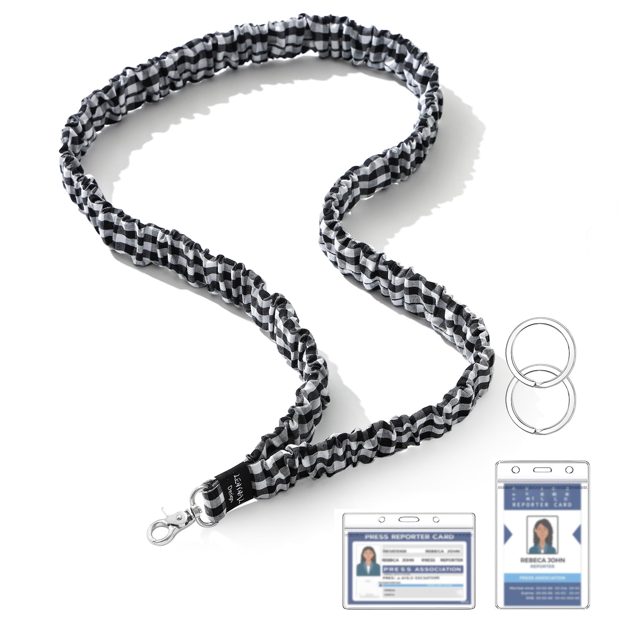Scrunchies Lanyards for Id Badges and Keys, Stretchy Teacher Lanyard for Women Nurse Cruise Ship-image-11