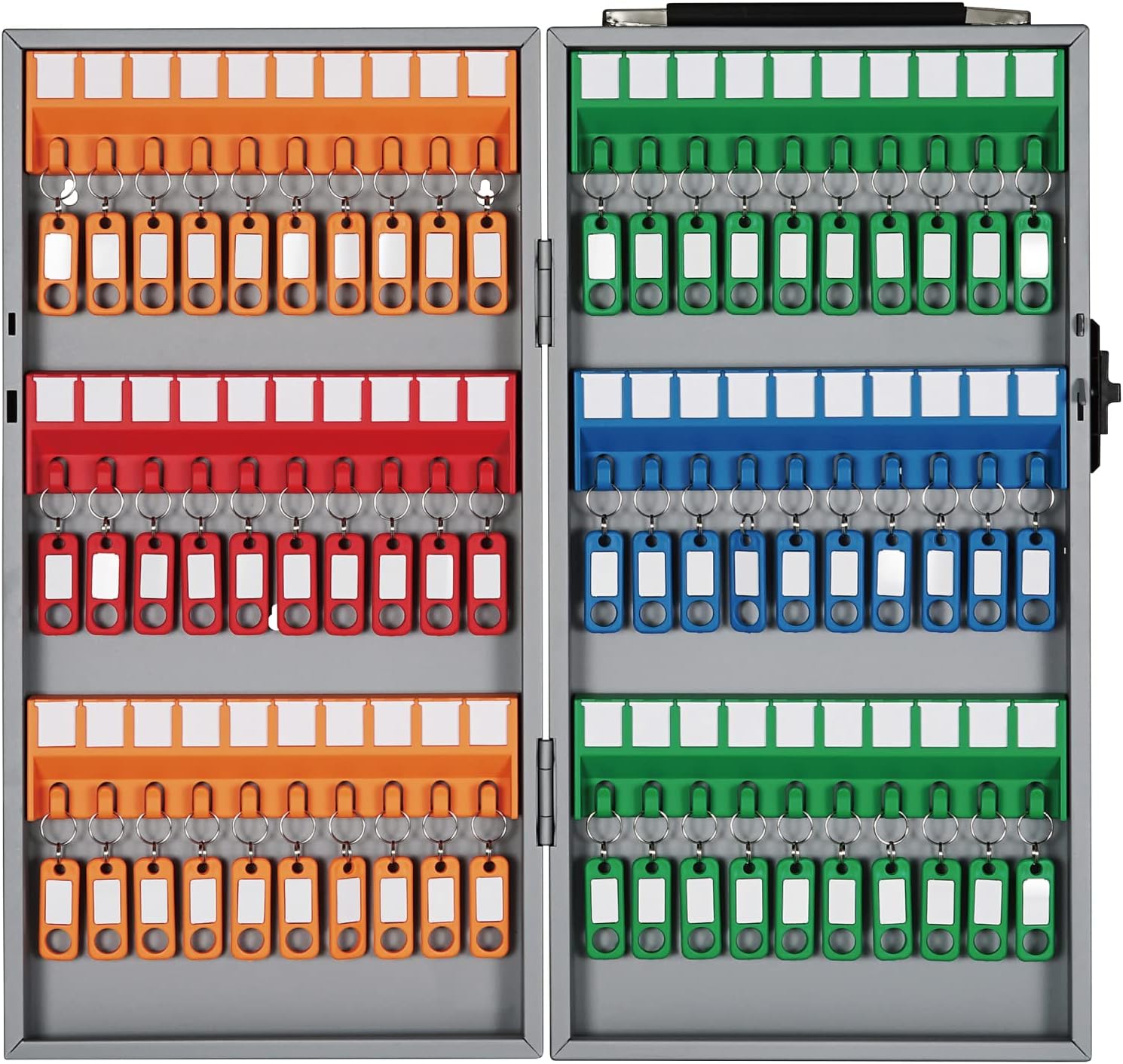 Carl Office Equipment CKB-60-S Key Box, Holds 60 Keys, Wall Hanging, Cylinder Lock