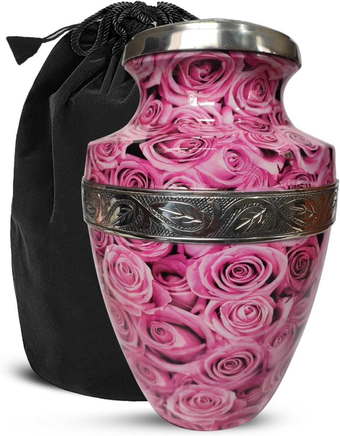 Pink Rose Urn Large Cremation Urn for Ashes Adult Male