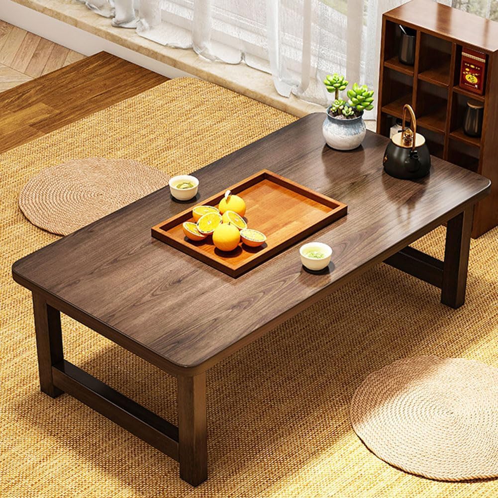 Table basse de balcon pliante en bois style japonais pour l'extérieur
