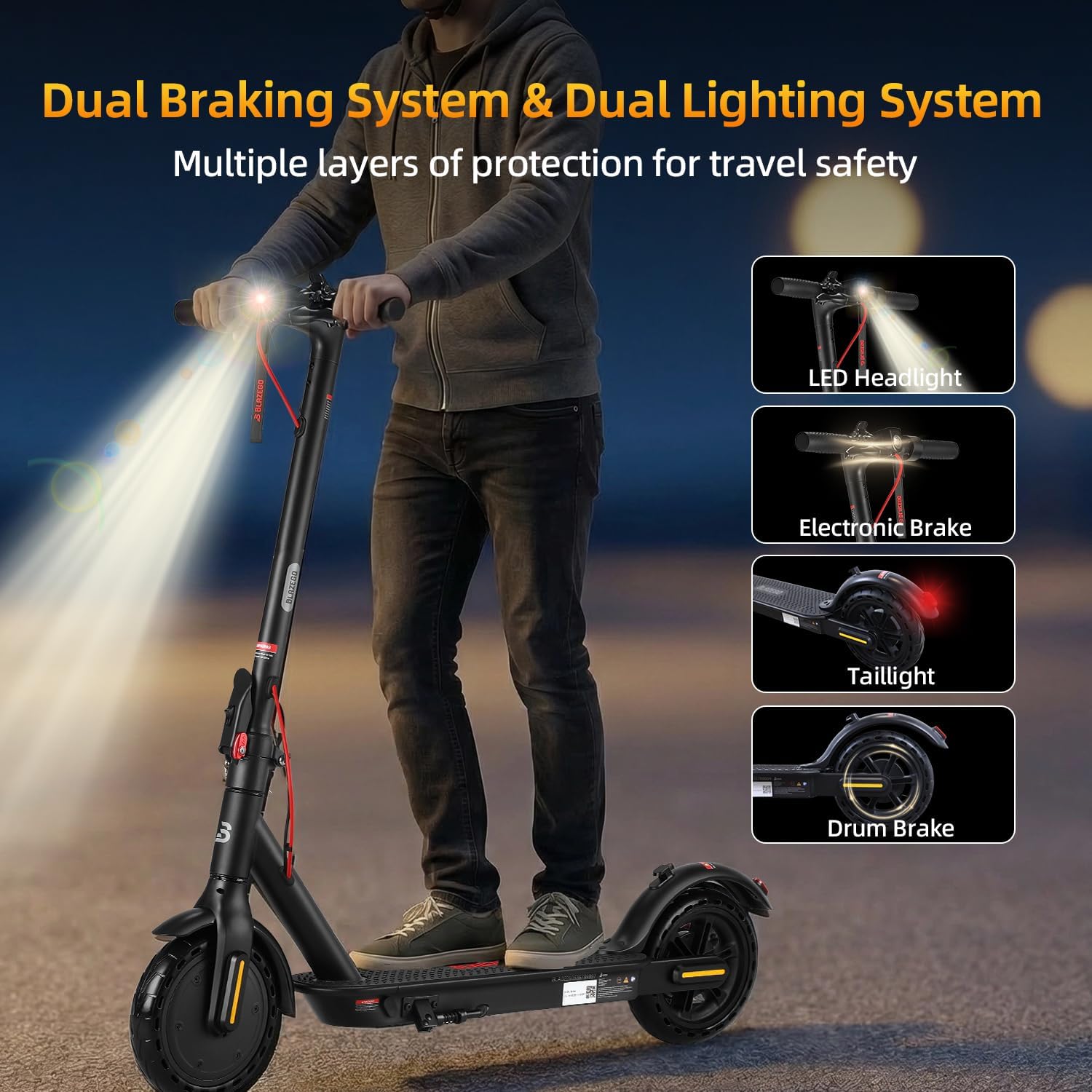 N1 Electric Scooter, 8.5" Tires, 350W Motor, 15Mph Top Speed Fast E Scooter, 21Miles Ranges, Folding Electric Scooter for Adults and Teens, UL2272 Certified