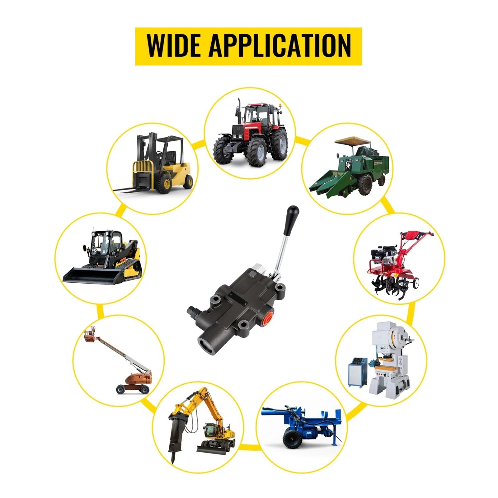 Válvula de Control Direccional Hidráulica 1 carrete 21 GPM 3600 PSI Válvula de control hidráulico direccional Doble acción Uso adecuado for motor de cilindro hidráulico de bomba