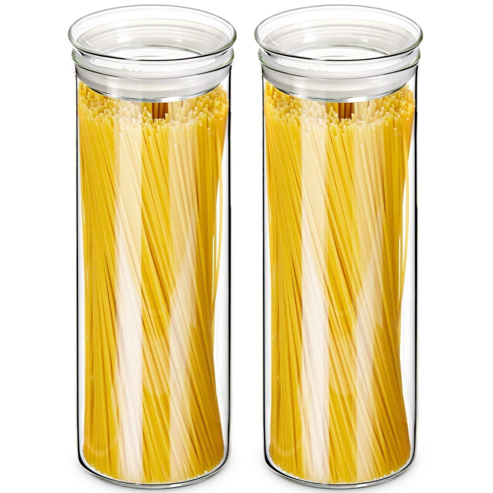 Barattoli Cucina Robusto Set di 2 Barattoli Vetro for Alimenti, Contenitori Sigillati for Uso Domestico Contenitori Ermetici per Alimenti(550ml)