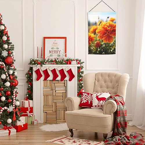 Miniatura 7 de Banderas de jardín para exteriores, flores de caléndula, flores de otoño, bandera de jardín de 12 x 18 pulgadas, bandera de bienvenida de temporada