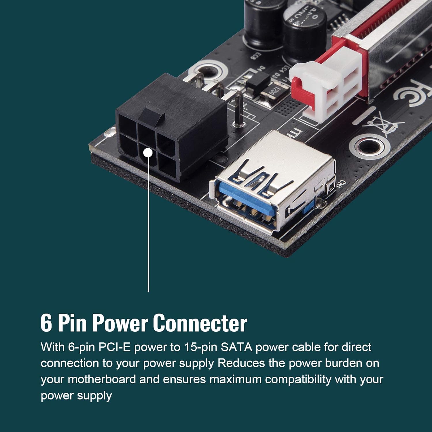 Suреr Bіg Clеаrаnсе! BEYIMEI PCI-E 1X to 16X Riser Card, with 0.6 m USB 3.0 Extension Cable & 6PIN SATA Power Cable - GPU Extender Riser Card - for Bitcoin Ethereum Mining ETH (VER009S,6 Pack) Wееklу Tор Sаlе BEYIMEI PCI-E 1X to 16X Riser Card, with 0.6 m USB 3.0 Extension Cable & 6PIN SATA Power Cable - GPU Extender Riser Card - for Bitcoin Ethereum Mining ETH (VER009S,6 Pack)