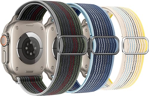 Miniatura 1 de Paquete de 3 bandas elásticas compatibles con Apple Watch de 1.496 pulgadas, 1.575 pulgadas, 1.614 pulgadas, 1.654 pulgadas, 1.732 pulgadas, 1.772