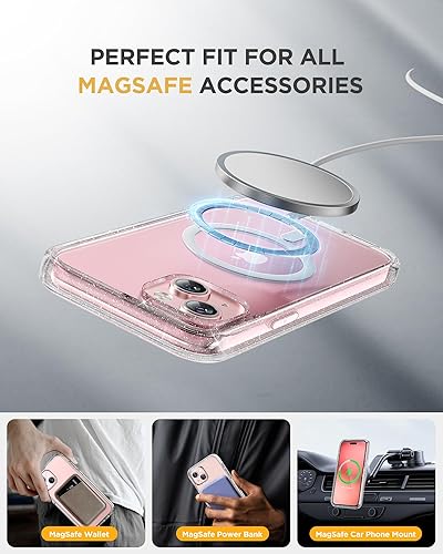 Miniatura 229 de Miracase Glass Series - Funda magnética para iPhone 15, compatible con MagSafe, de cuerpo completo, protector de pantalla de vidrio 9H integrado