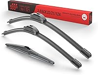 Vista 113 de BERG REGEN 22"+19" Limpiaparabrisas con juego de repuesto trasero de 10 pulgadas para Mazda CX-3 2016 2017 2018 2019 – Calidad genuina del OEM