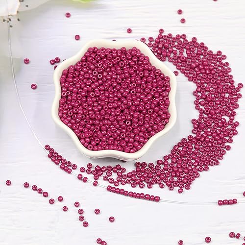 Miniatura 10 de Tibaoffy Cuentas de color verde oscuro tamaño 80 para manualidades, cuentas de semillas de vidrio de 0.118 pulgadas para fabricación de joyas (en