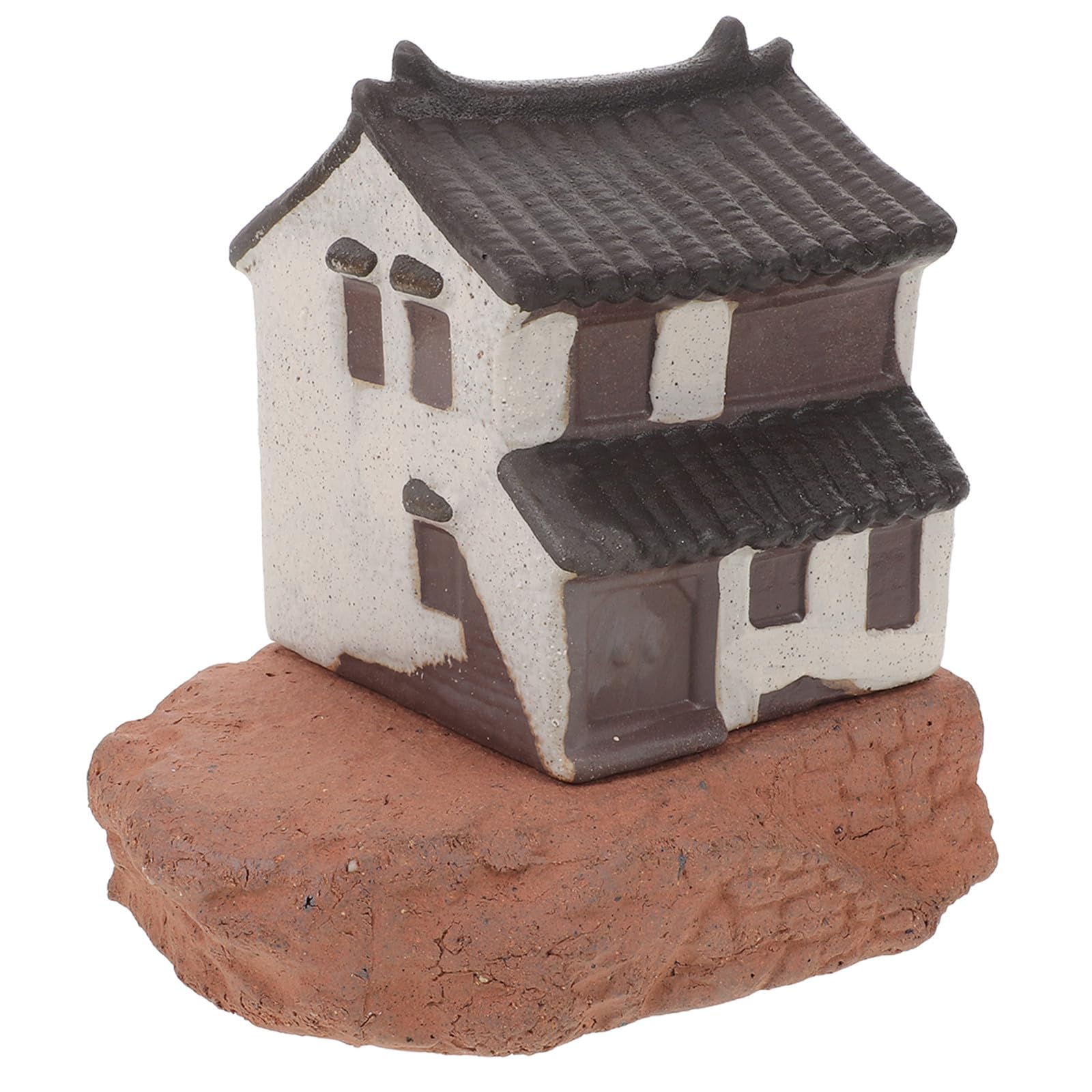 KOMBIUDA Miniaturowa wioska z ozdobami w kształcie domu, miniaturowa chińska architektura starożytna do mikrokrajobrazów, terrarium, akcesoria do akwarium i ogród wróżek