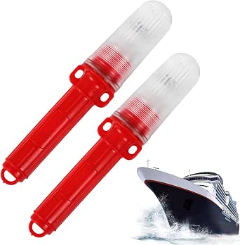 2PCS Boat Flares Coast Guard Approved Marine Flares for Fishing Boats, Life Rafts & Emergency Signaling