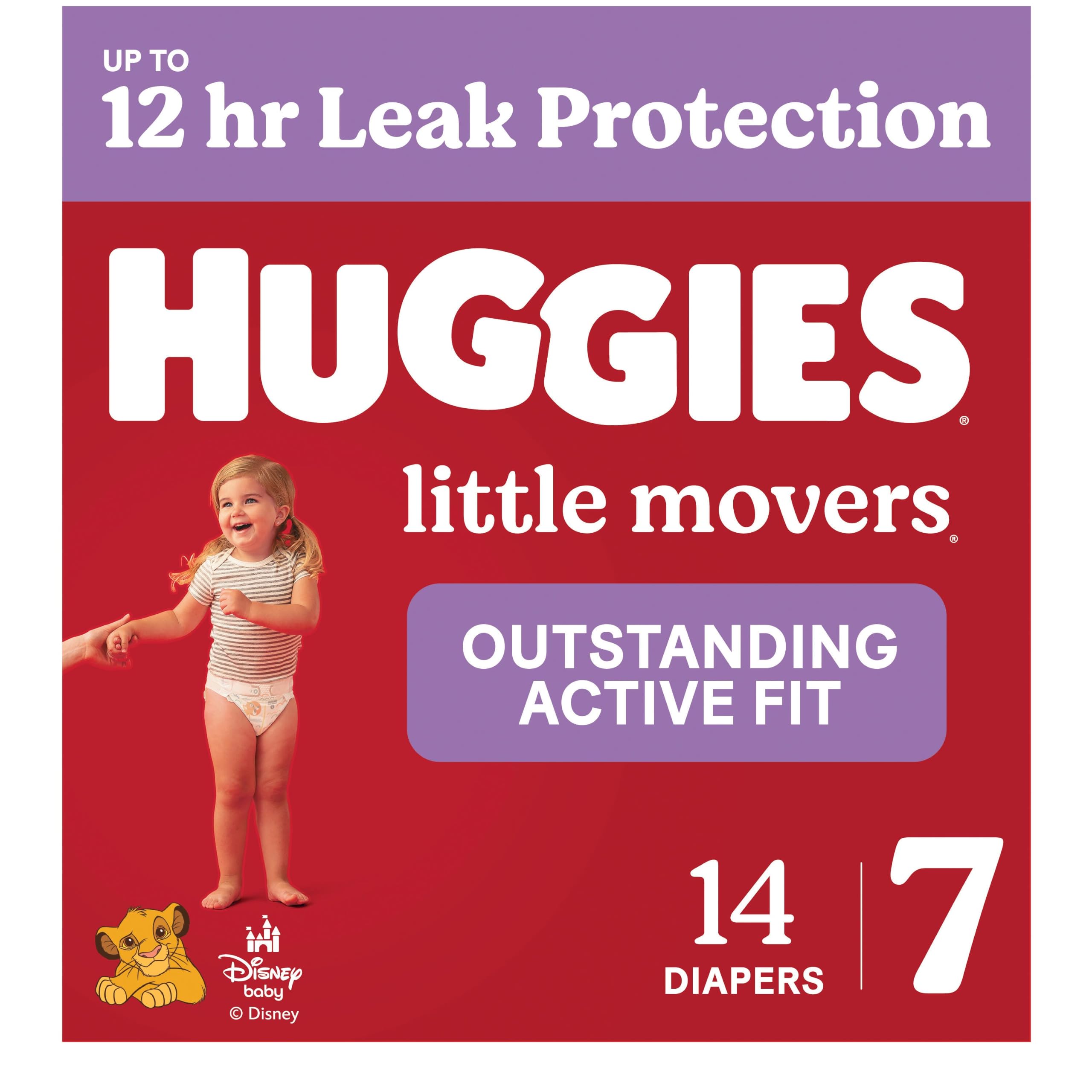 Huggies Little Movers Diapers Size 7, 14 Count