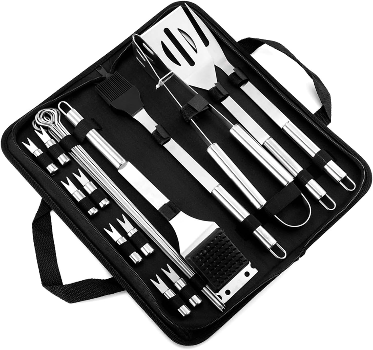 20PCS Barbecue Accessories Kit, Professional BBQ Grill Utensils Set for